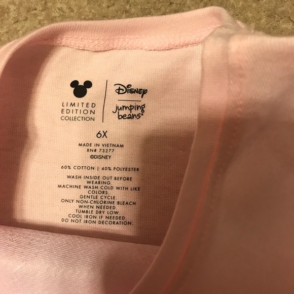 Girls pink Disney Minnie Mouse long sleeve shirt - Picture 3 of 5